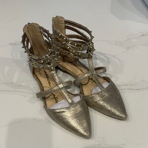 Jessica Simpson Metallic Studded Flats